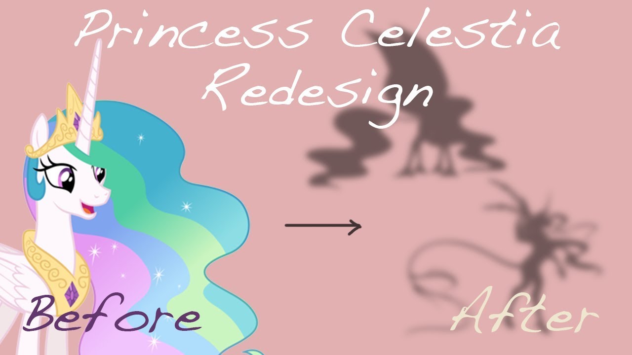 Princess Celestia Normal/Horror Redesign - Speedpaint
