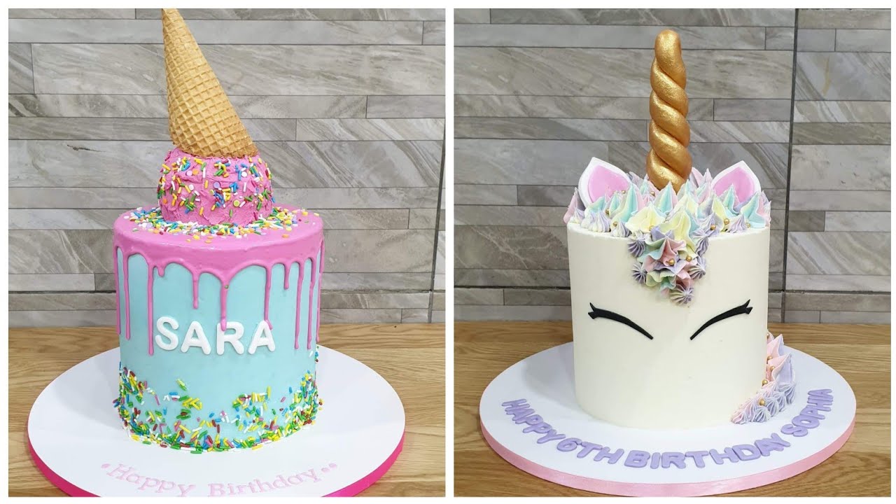 FROSTING ICE CREAM CAKE AND UNICORN CAKE / BIRTHDAY CAKE ) VLOG# 73