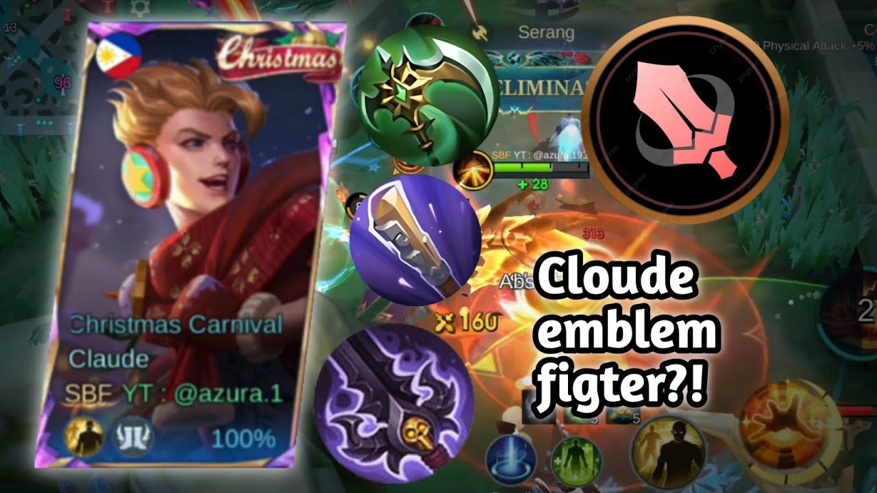 Main cloude dengan emblem figter?! ( GAMEPLAY CLOUDE ) ~ MOBILE LEGENDS 