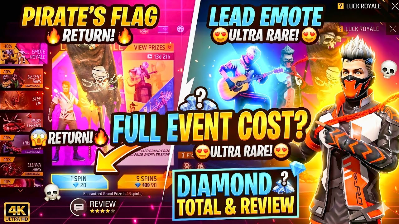 New Emote Royale Free Fire | Pirate's Flag Emote Return 😍 - Garena Free Fire
