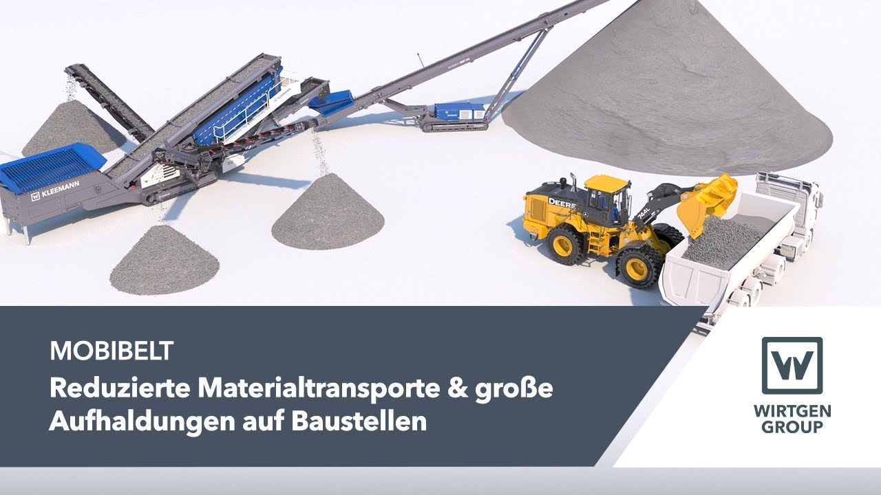 Effiziente Baustellenlogistik: Mobile Haldenbänder MOBIBELT im Einsatz