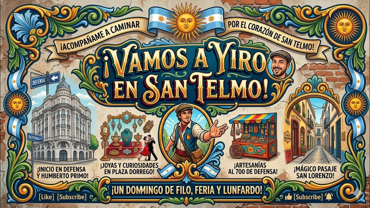  🇦🇷 SAN TELMO: Domingo de Feria por Calle Defensa y Pasaje San Lorenzo | Buenos Aires