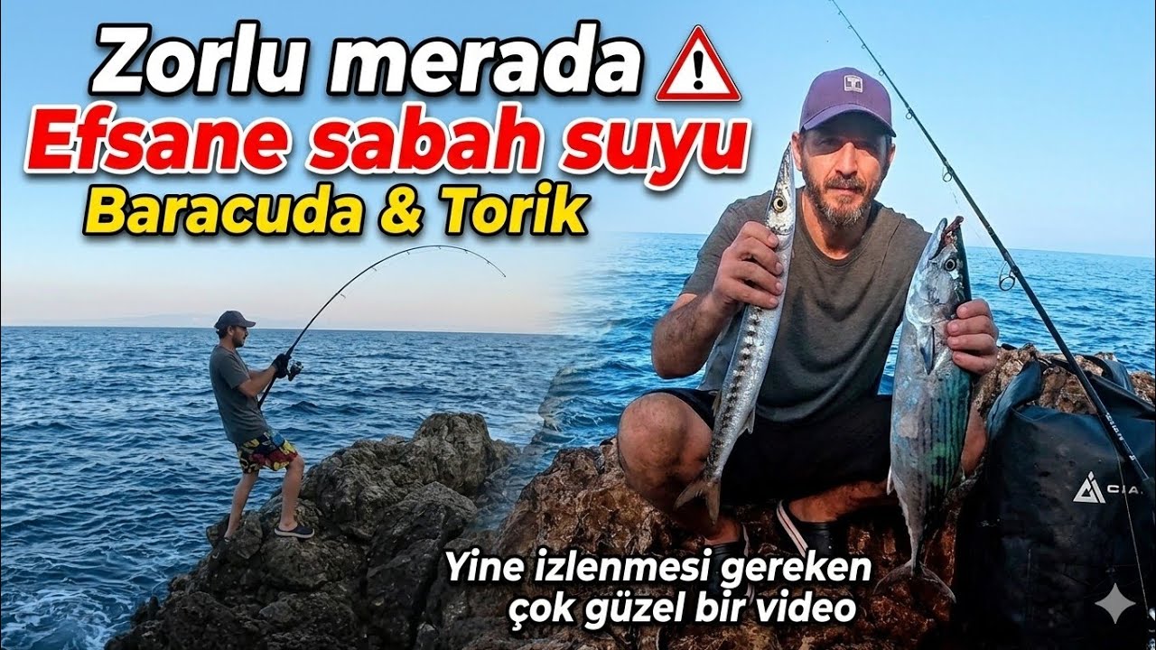 ISSIZ VE TEHLİKELİ MERADA  SHORE JİGGİNG AVIM | BARAKUDA VE TORİK | PALAMİTA AND BARRACUDA | JACKALL