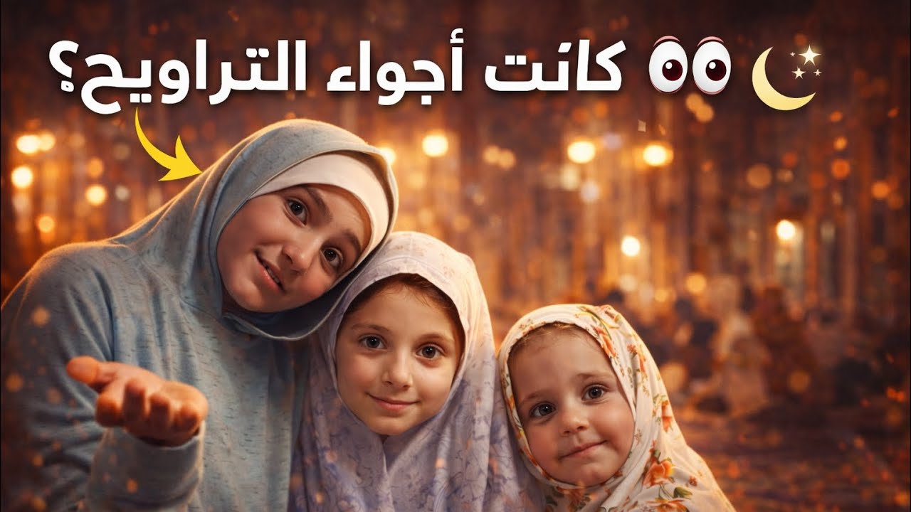 أول مرة يروحوا التراويح… اللي صار كان مؤثر 🤍🌙