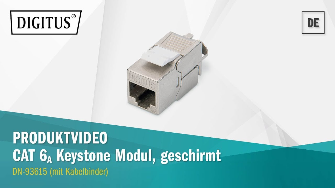 DIGITUS&reg; CAT 6A Keystone Modul, geschirmt, werkzeuglos, Adermanager (DN-93615)