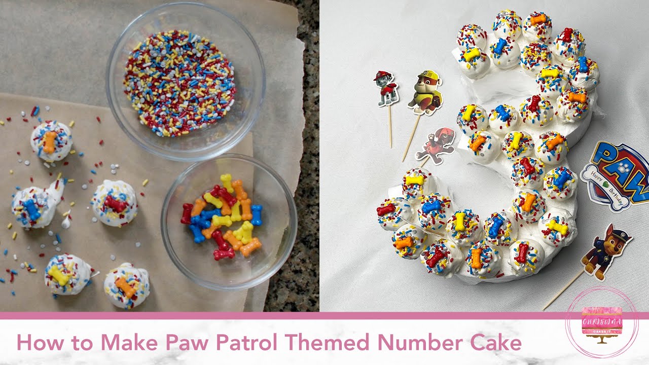 How to Make Paw Patrol Themed Number Cake