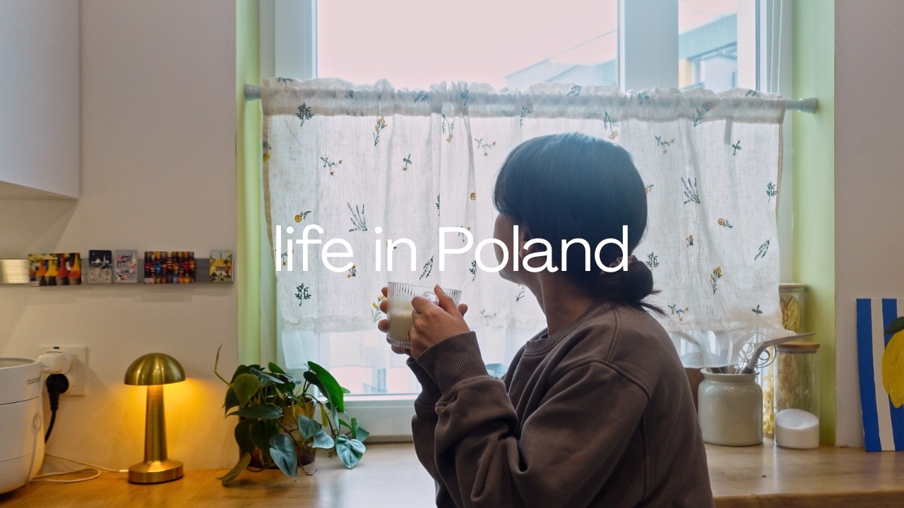 my daily life in Poland  🇵🇱,cooking, thrift shop & Korean café in Wroclaw, studying Polish