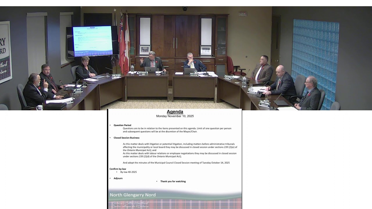 Monday November 10, 2025 - Regular Meeting of Council