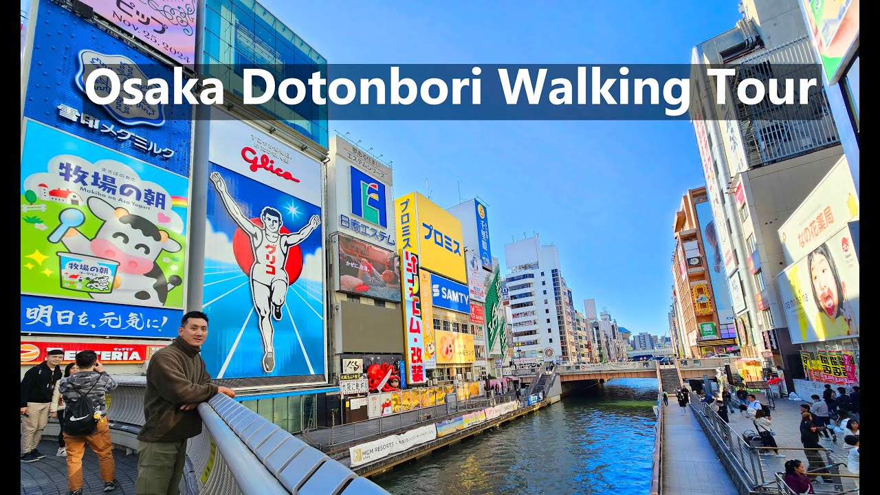 Dotonbori Osaka Japan Walking Tour | Best Street Food & Night Views