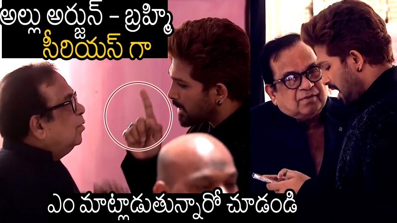 Brahmanandam And Allu Arjun Serious Discussion at AlluSirish & Nayanika Pre-Wedding Reception