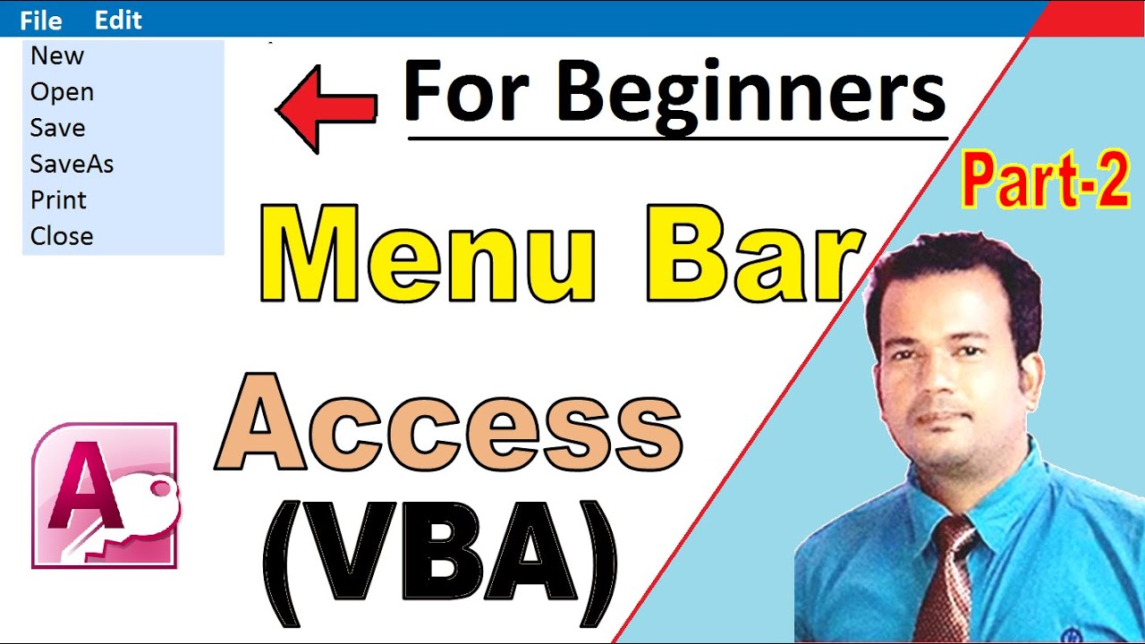 menu bar in access Part 2