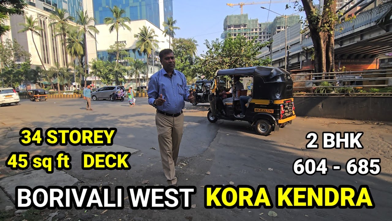 Borivali west 2 BHK 604 685, 34 STOREY TOWER, 45 SQFT DECK