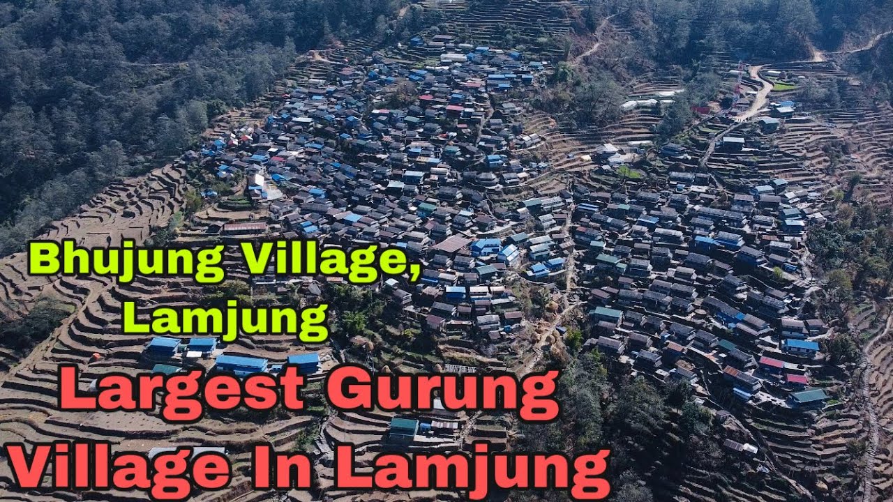 Bhujung, Village Lamjung, Nepal || One Of The Largest Gurung Village In Nepal #Shorts