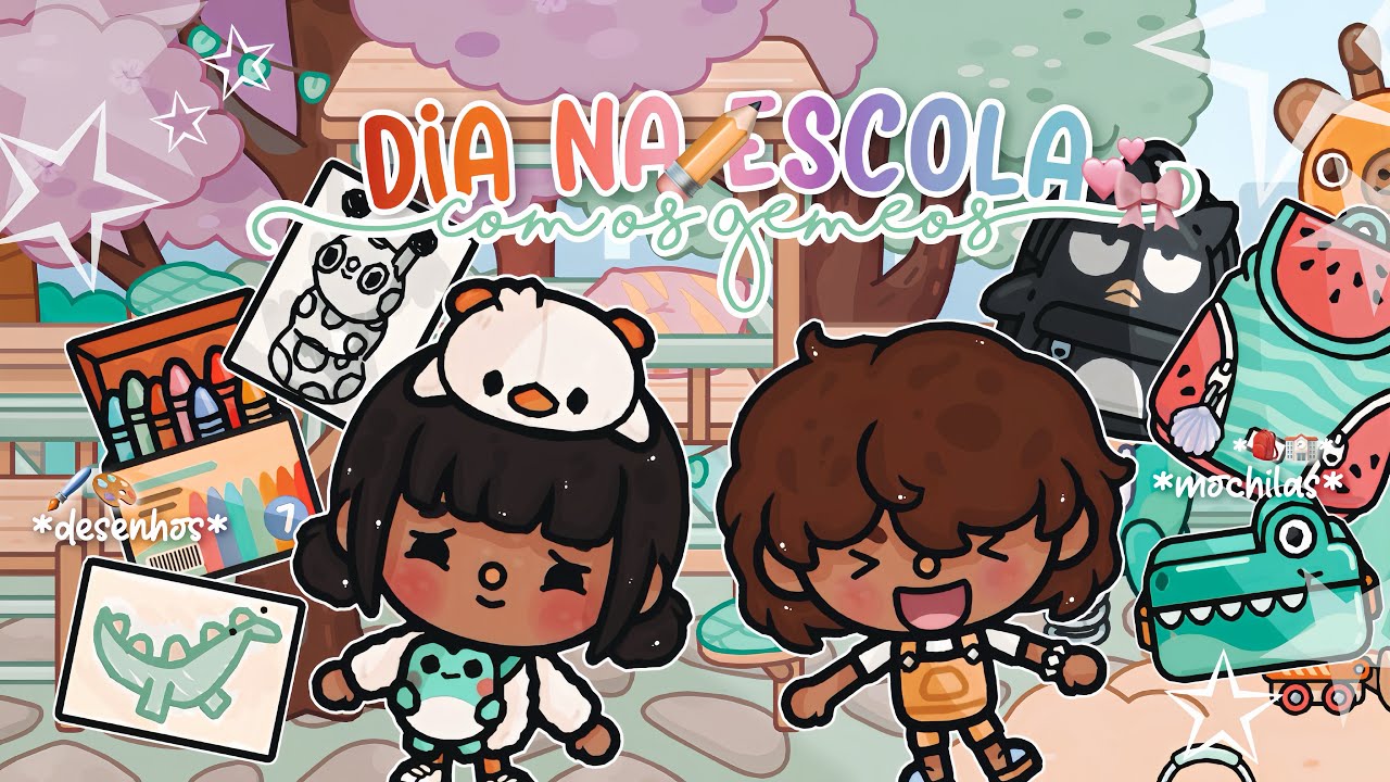 Dia na Escola com os gêmeos ✏️🍎 * com voz 🎙 * | Mary toca