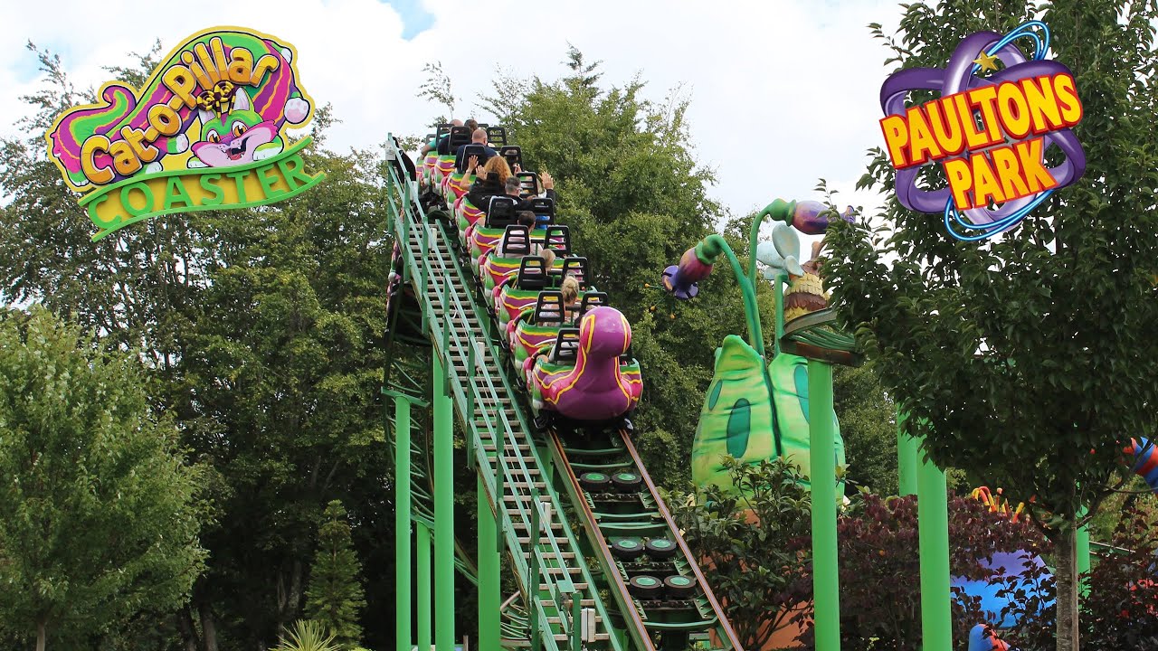 Cat-O-Pillar Coaster Back Row On Ride POV at Paultons Park 4K