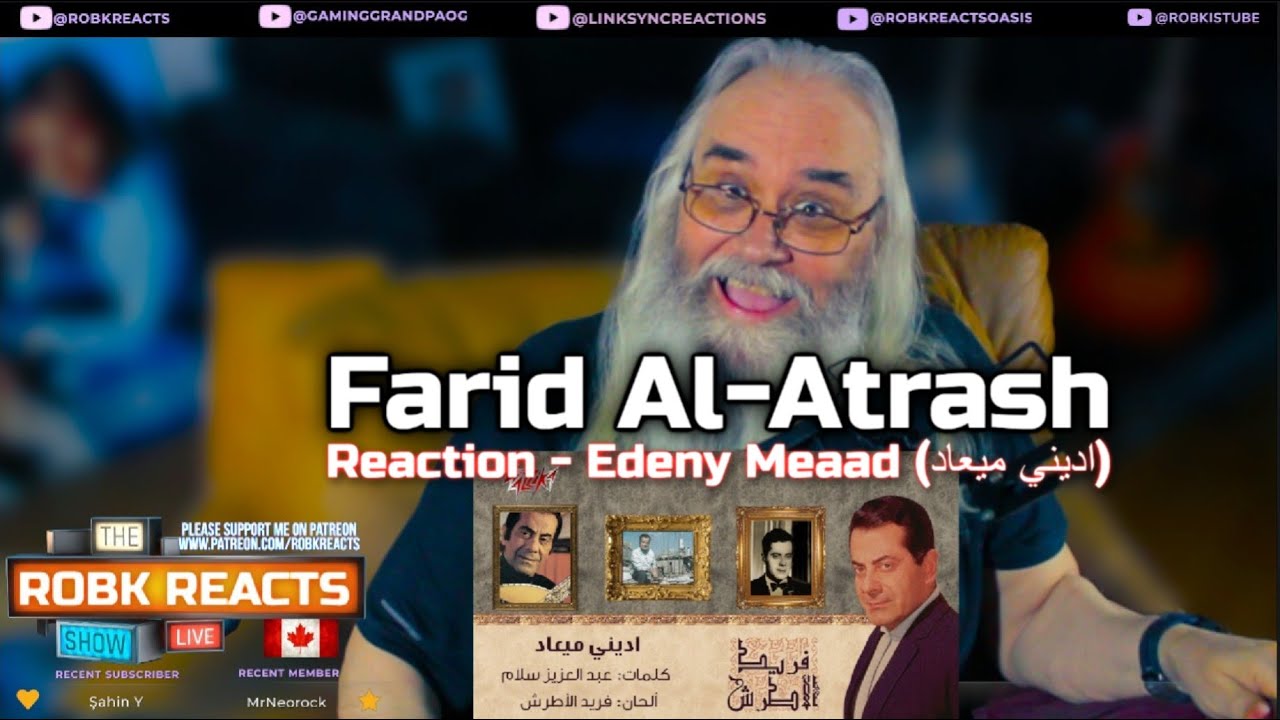 Farid Al-Atrash Reaction - Edeny Meaad (اديني ميعاد) - First Time Hearing - Requested