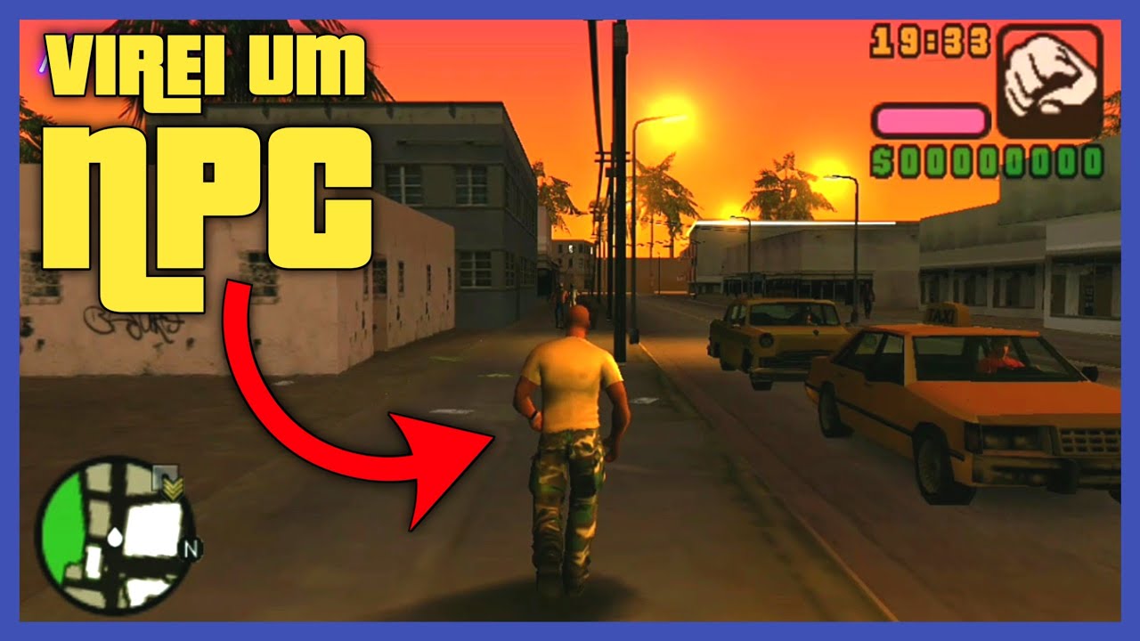 Virei um NPC e Explorei as Ruas Escuras de Vice City Anoite.