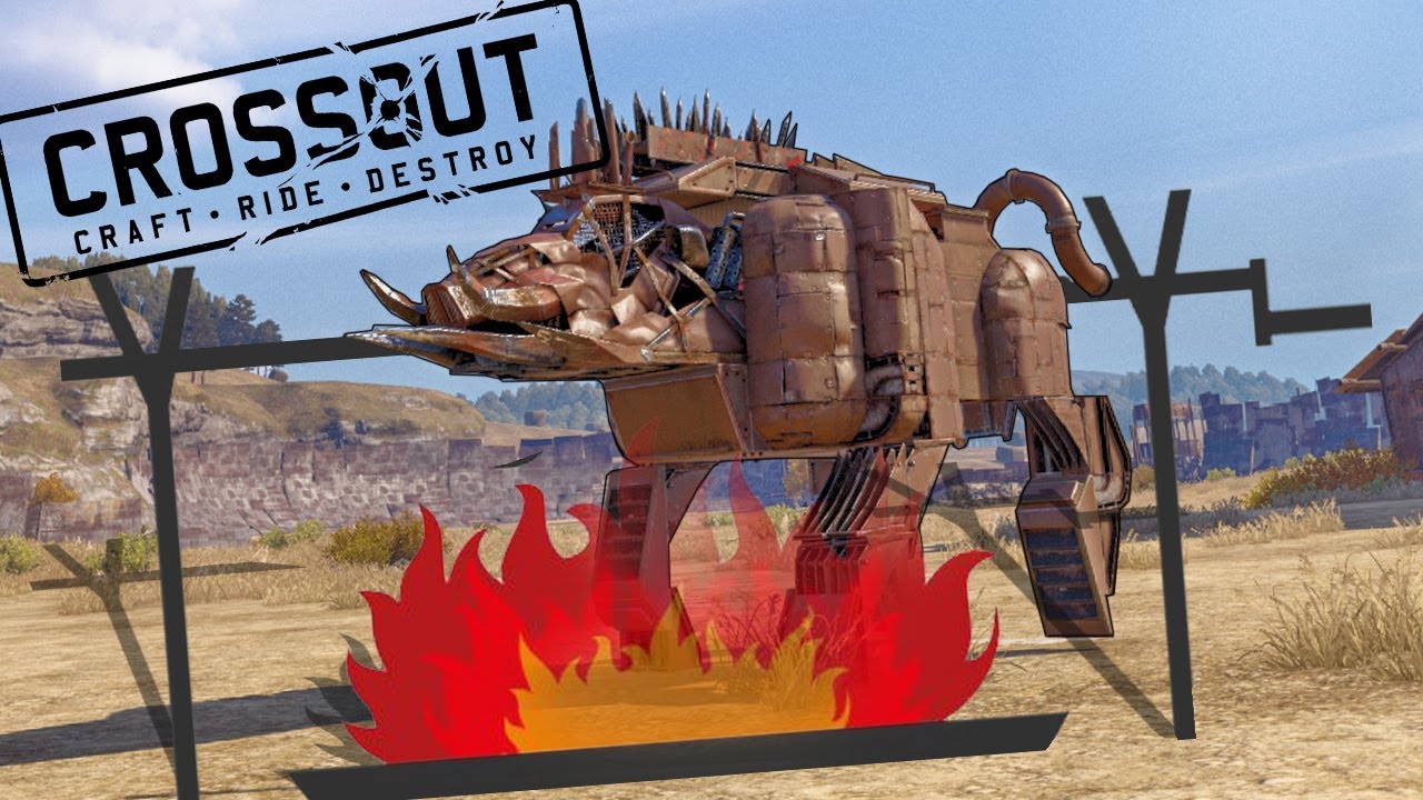 ДИМОН ПОЙМАЛ МЕТАЛЛИЧЕСКОГО КАБАНА И ЗАЖАРИЛ! БИТВА АВТОСБОРОК (CROSSOUT)