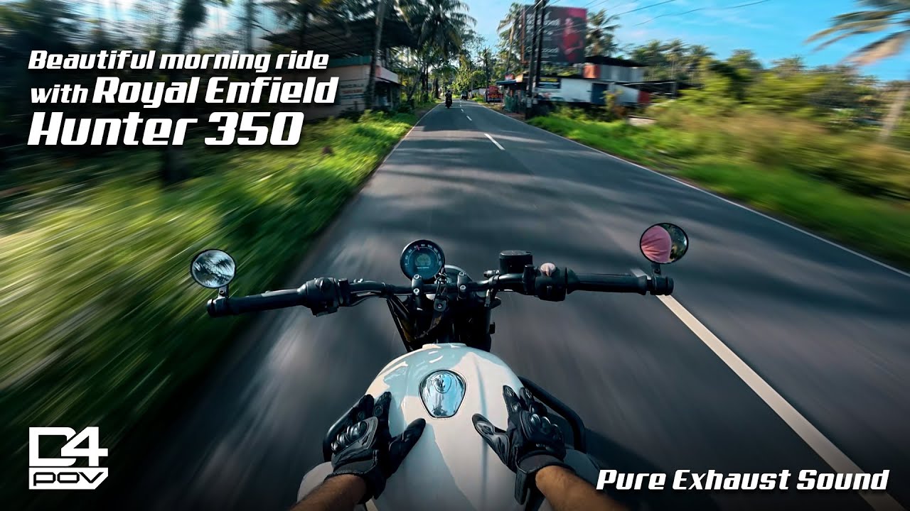 Royal Enfield Hunter 350 Morning Ride | POV Ride #53 | RAW Pure Sound 4KVideo | #djiaction5pro