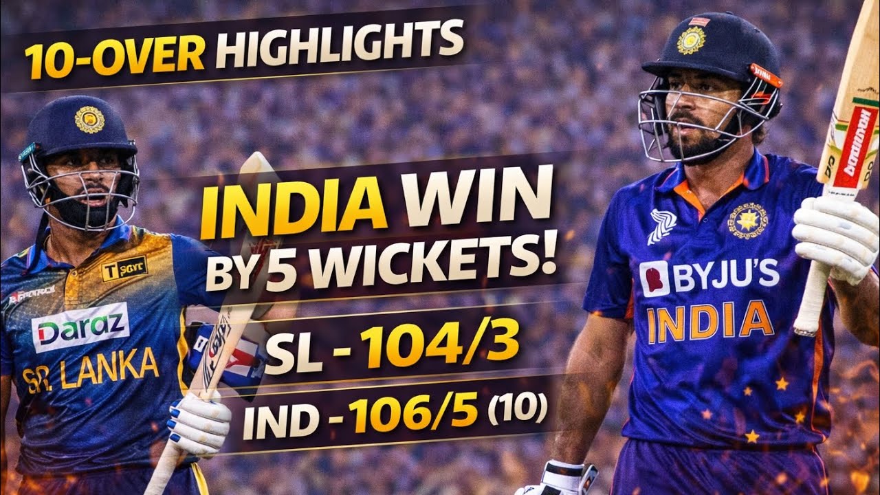 India vs srilanka 10 over match highlights / English commentary/ #progamer_9026 #indvssl 