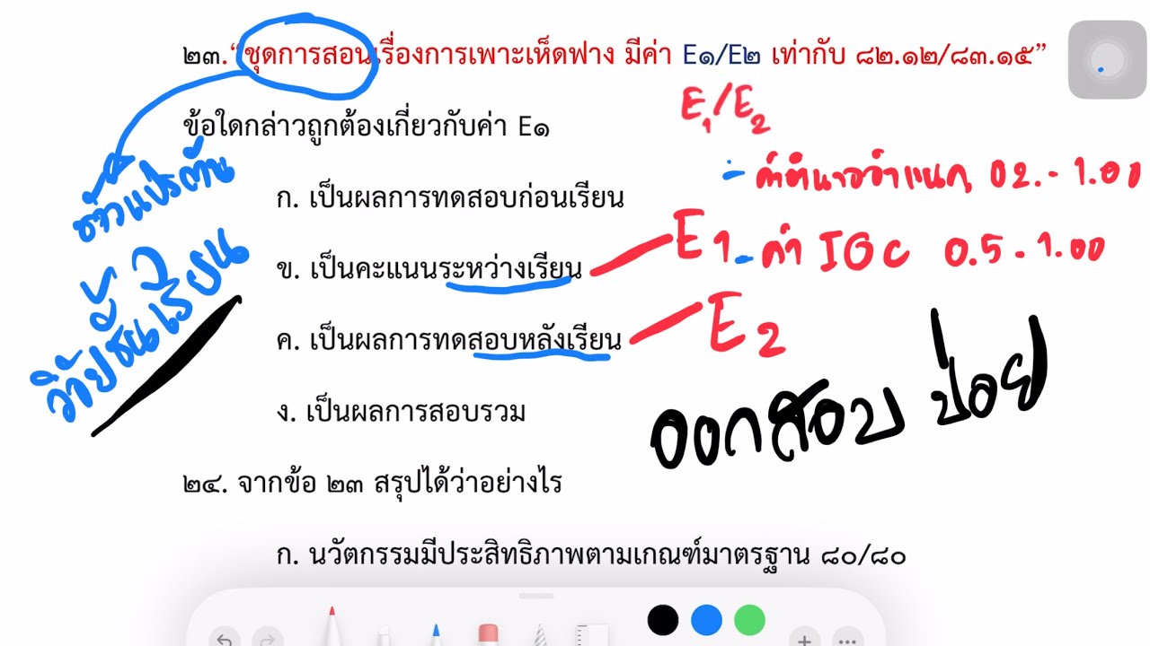 ข้อสอบ การวิจัยทางการศึกษา ครู ผอ / รอง ผอ