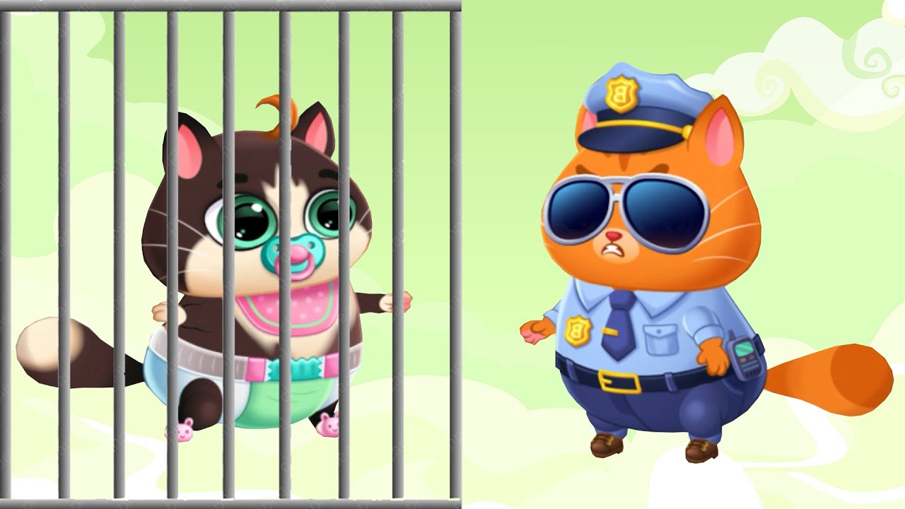 Суровый КОТИК БУБУ 2 №19. Кот полицейский. Мультик ИГРА про котят на Хвостик ТВ