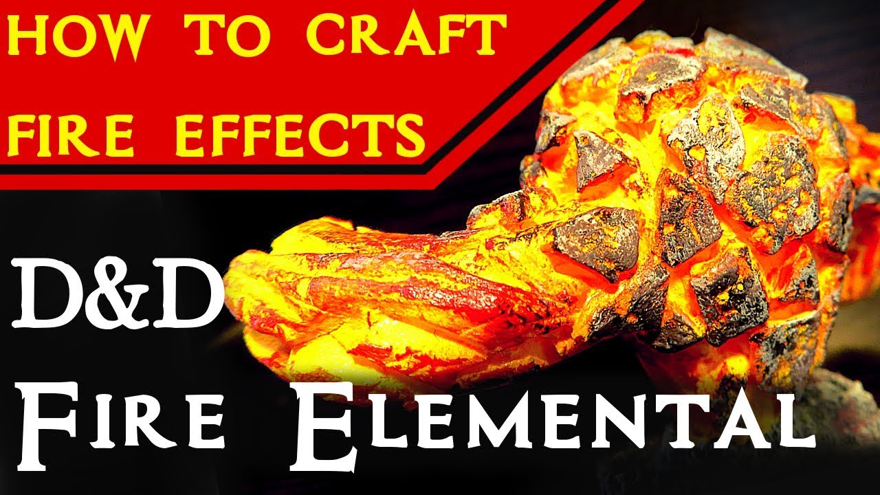 Fire Elemental Miniature for D&D - Crafting & Painting Fire Effects