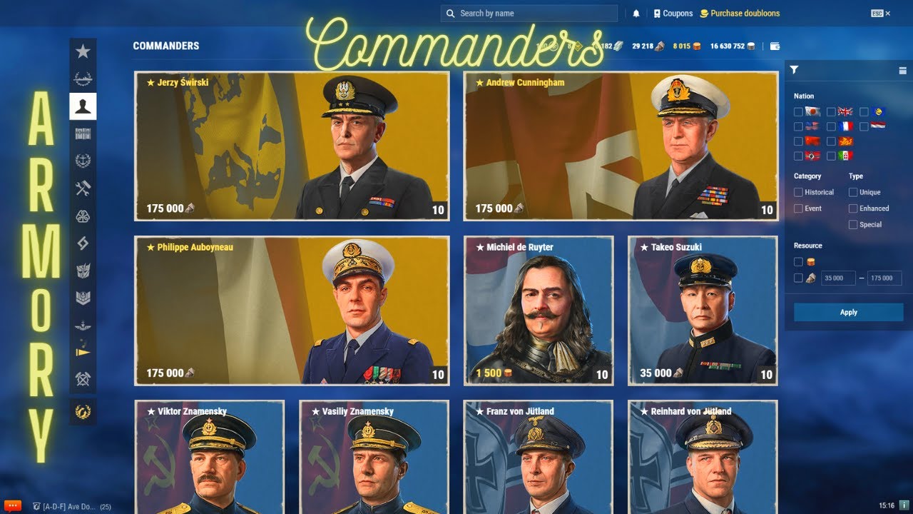 World of Warships - Commanders: Overview