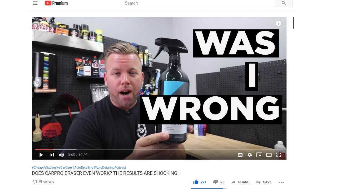 WAS I WRONG ABOUT CARPRO ERASER??