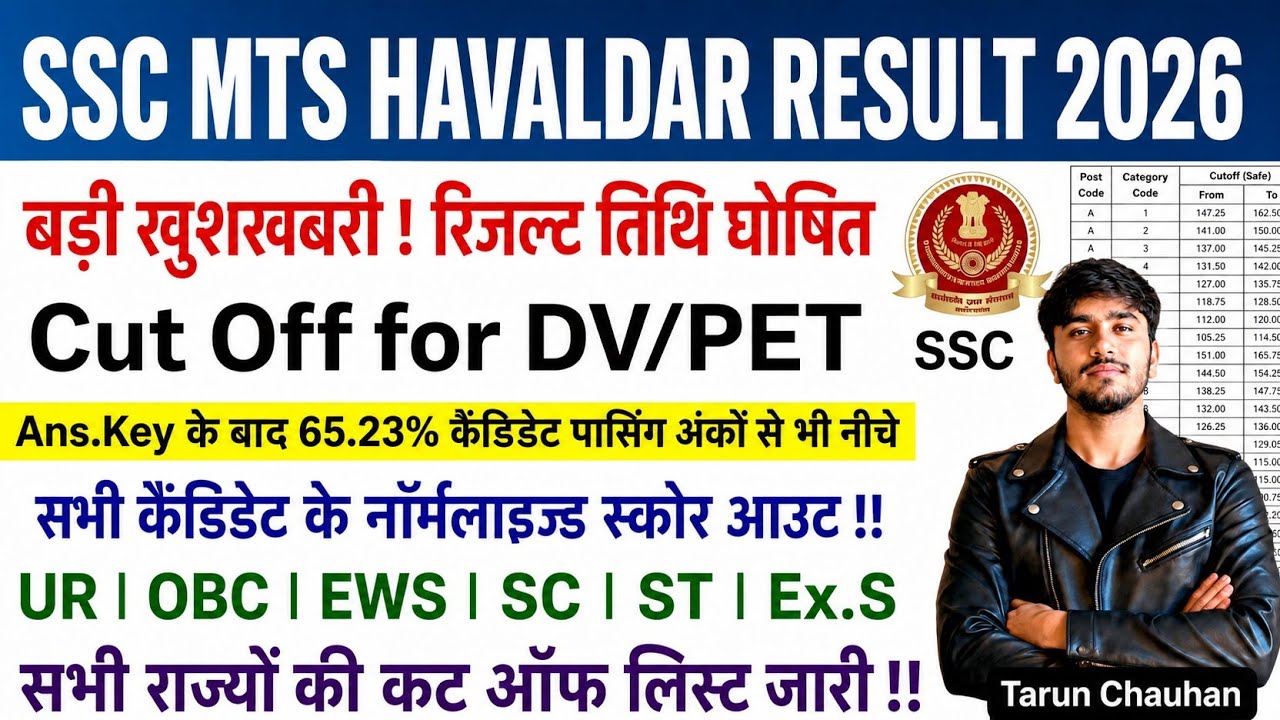 SSC MTS Havaldar Result 2026 | Expected Cut Off | DV/PET Cut Off | Result Date Latest Update