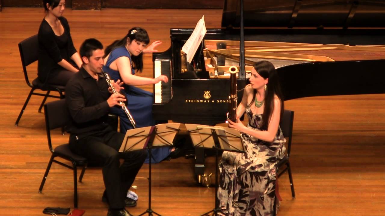 Trio Auloi. Previn: Trio for oboe, bassoon and piano (Paul Lueders, Michelle Keem, Theresa Leung)