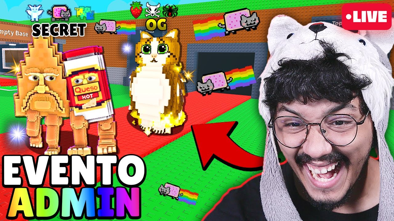 🔴 EVENTO ADMIN ABUSE no ROUBE um BRAINROT! TER&Ccedil;A dos TACOS com NOVO SECRETO GRATIS! ROBLOX LIVE