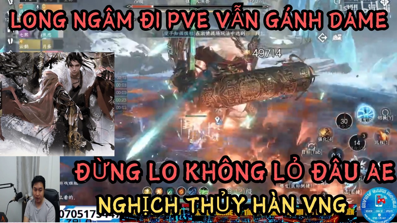 NGHỊCH THỦY HÀN VNG: LONG NGÂM ĐI PVE - VẪN CÂN DAME CHO PT 12 NGƯỜI