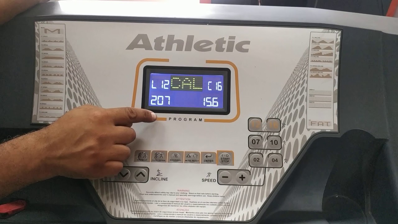 Como calibrar a esteira Athletic 3300ee, 3400ee, 720ee. Veja o vídeo!