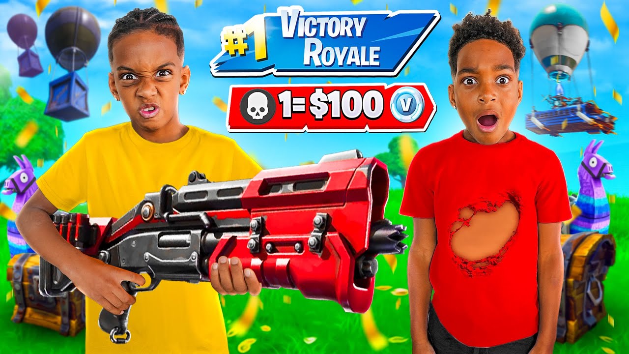 EVERY KILL KYRIE & DJ GETS IN FORTNITE = $100 CHALLENGE