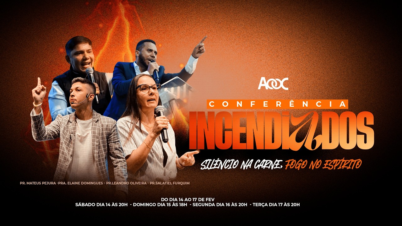 CONFERÊNCIA INCENDIADOS SILÊNCIO NA CARNE FOGO NO ESPÍRITO | PR. ELAINE DOMINGUES | 15/02 - 18h