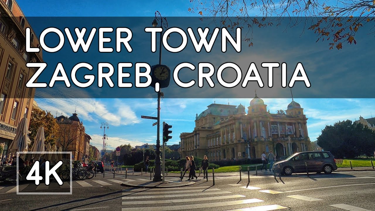 Walking Tour: Zagreb, Croatia - City Center: Lower Town - 4K UHD Virtual Travel