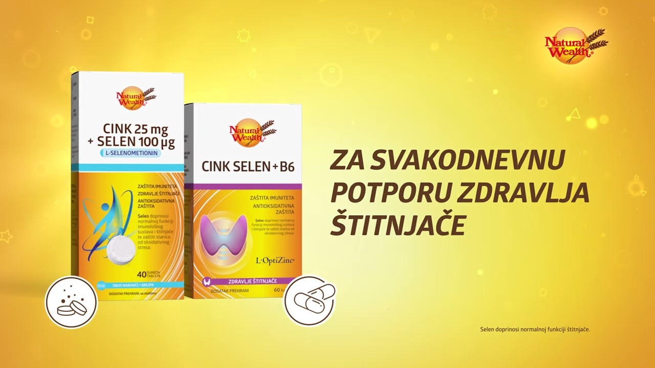 Natural Wealth® Cink 25 mg + Selen 100 µg i Natural Wealth® Cink Selen + B6