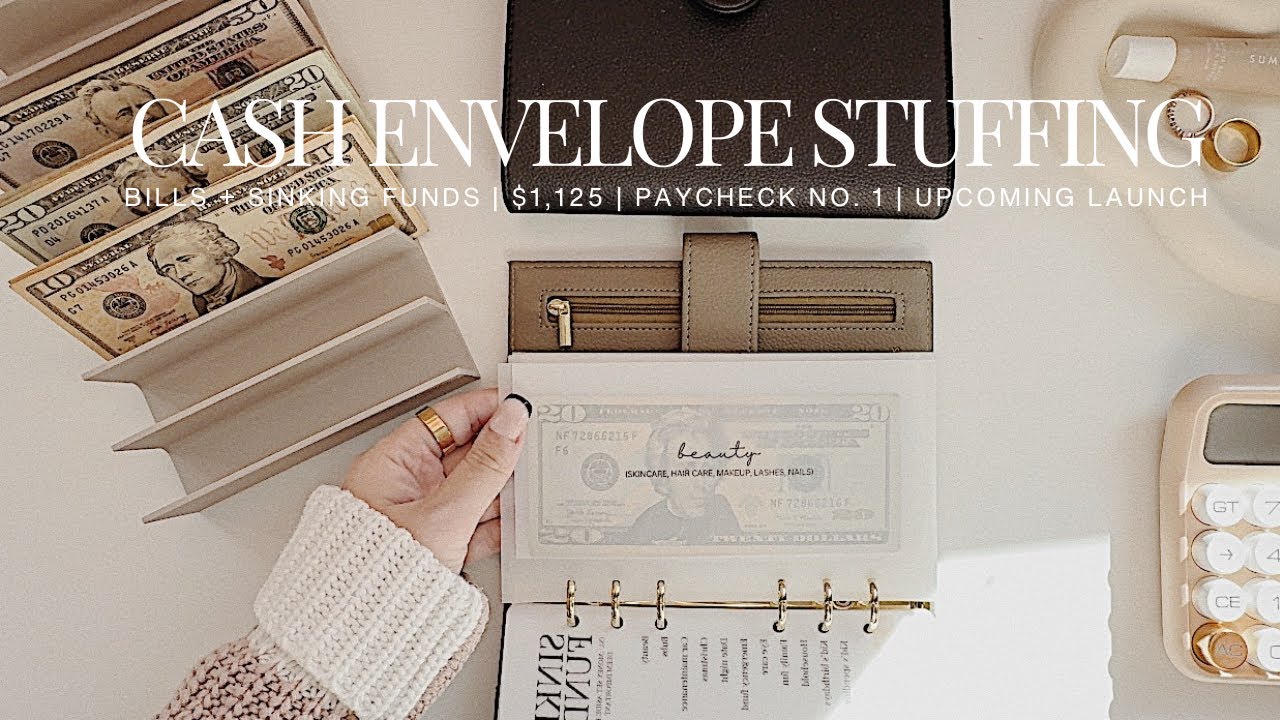 January Cash Envelope Stuffing | $1,125 | Upcoming Launch | Bills + Sinking Funds Stuffing