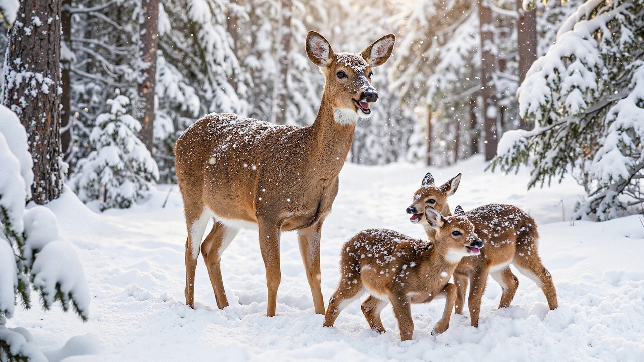❄️ Serene Snow Wilderness Soundscape with Gentle Piano for Calm and Healing Rest 🌨️🎹