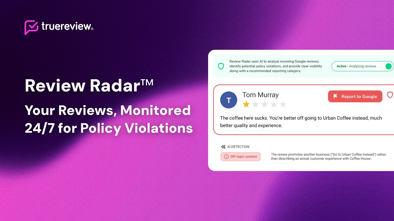 Review Radar&trade; &mdash; ваши отзывы под круглосуточным контролем на предмет нарушений правил