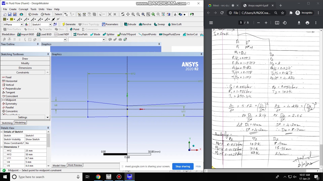 C-D Nozzle Ansys Part -1