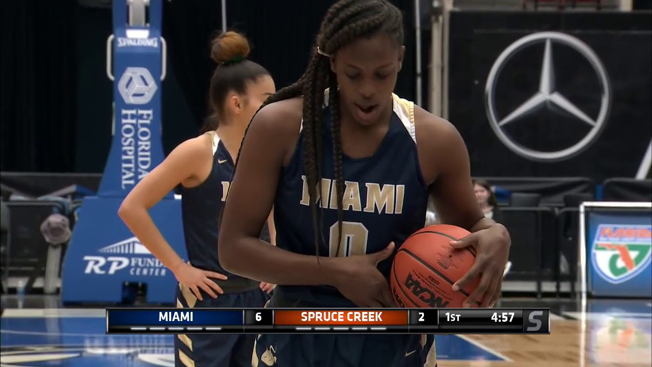 GIRLS BASKETBALL: MIAMI STINGAREES VS. SPRUCE CREEK HAWKS, 9A STATE CHAMPIONSHIP