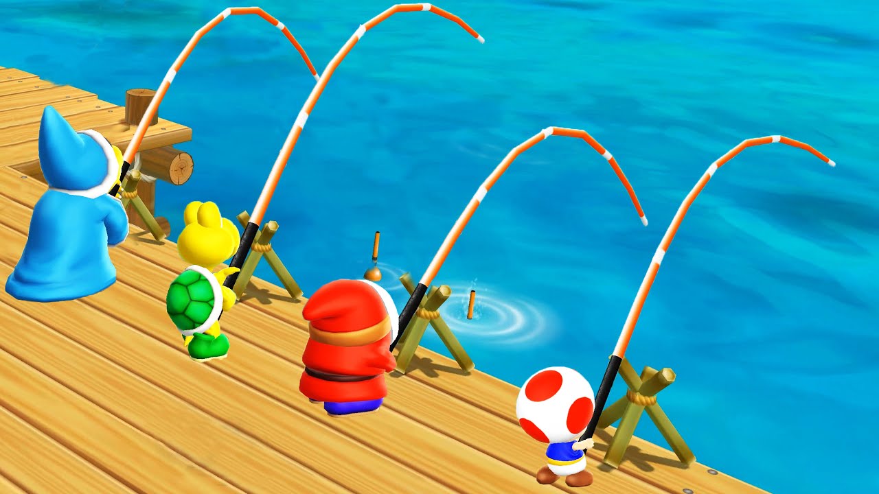 Mario Party 9 Step It Up: Shy Guy против Kamek против Toad против Koopa, уровень сложности Troopa...
