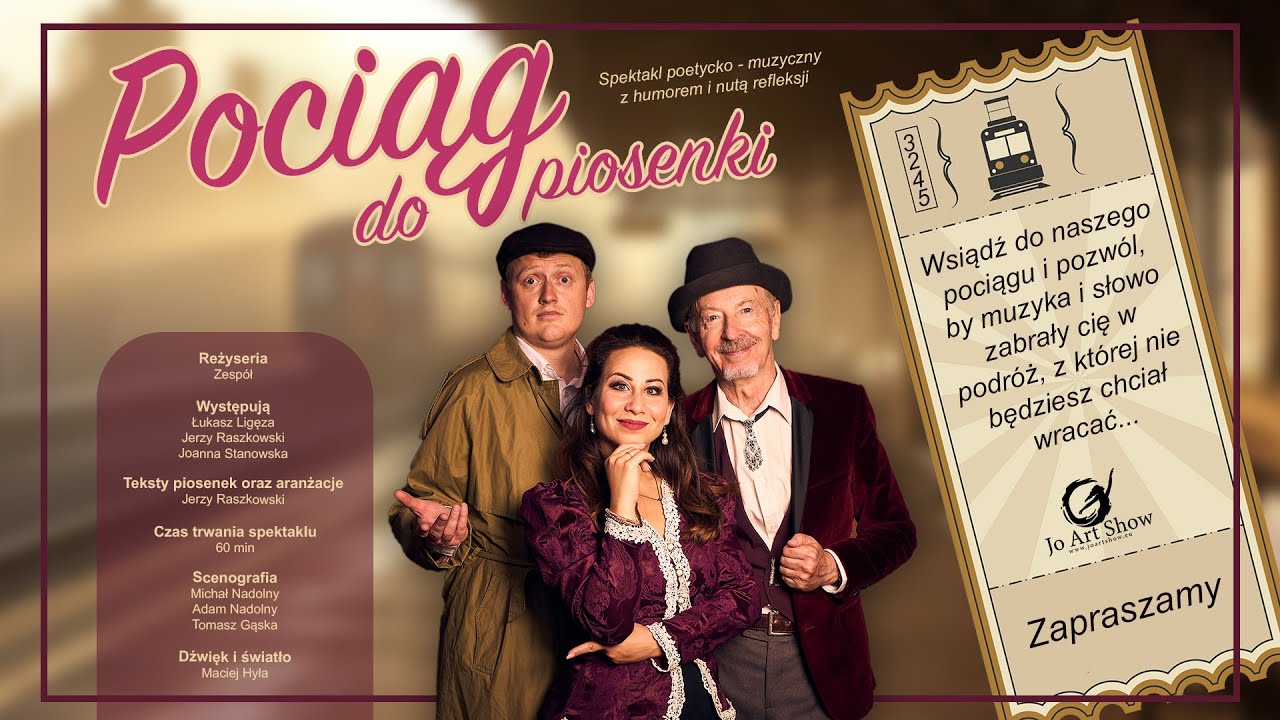 Pociąg do Piosenki &ndash; spektakl poetycko-muzyczny | emocje, humor, poezja i muzyka na żywo - trailer