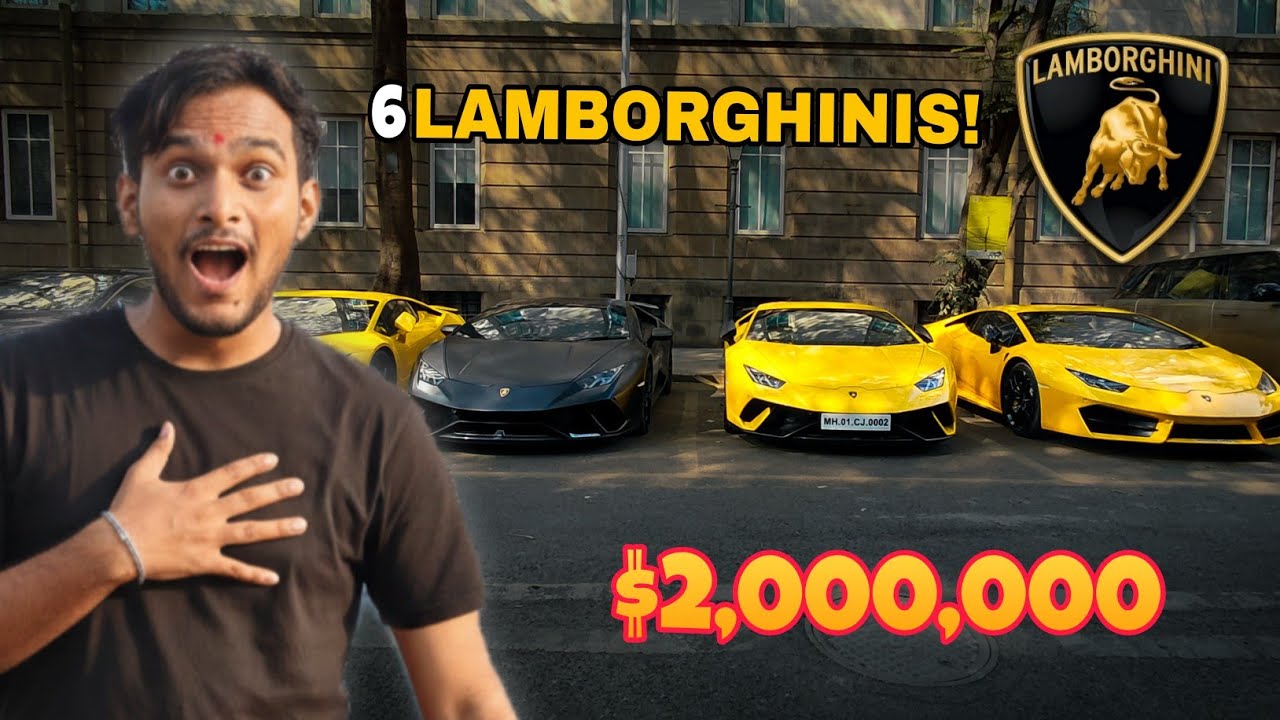 6 Lamborghinis Parked Together 🤯 You Won’t Believe This!