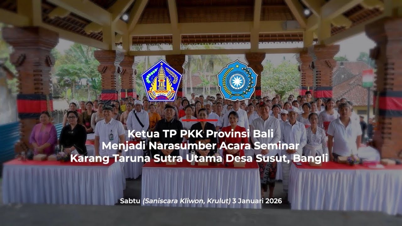 Ny. Putri Koster Jadi Narasumber pada Seminar Karang Taruna Sutra Utama Desa Susut, Bangli 