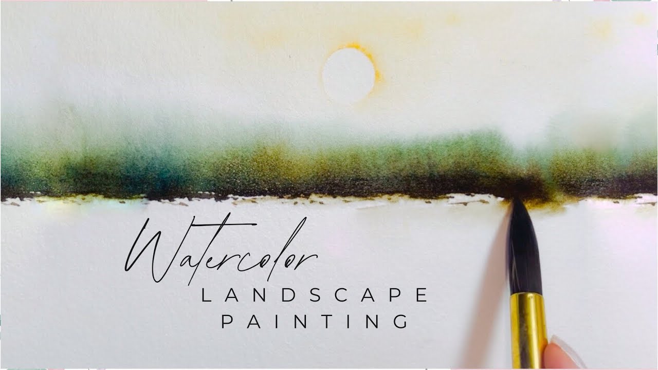 Watercolor Landscape in 5 Minutes | Easy Watercolor Painting Tutorial
