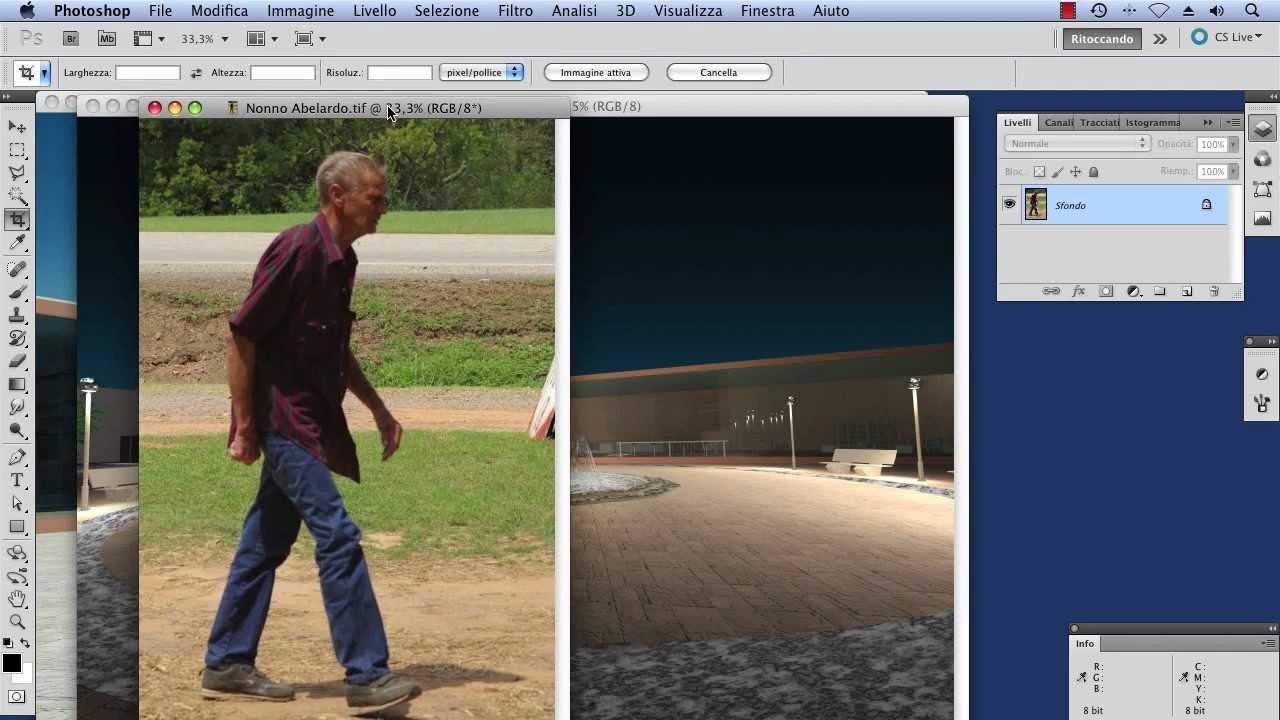 (1) Inserimento di un soggetto in contesto diverso - Video Tutorial Photoshop Italiano