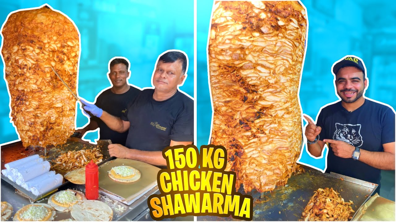 India Ka सबसे Famous Chicken Shawarma 😮😮 || यहाँ रोज़ाना 150 Kg Chicken Shawarma बिकता हे 😱😱